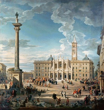 Die Piazza Santa Maria Maggiore, 1752 von Giovanni Paolo Pannini